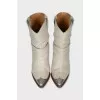Leather cossacks with metal decor