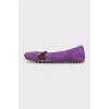 Suede moccasins with signature decor