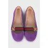 Suede moccasins with signature decor