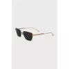 Geometric thin frame sunglasses