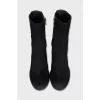 Suede boots with heels