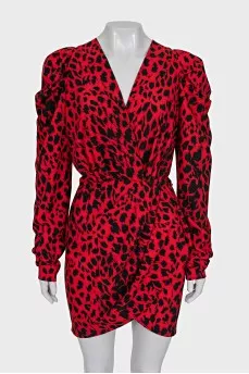 Red dress with print