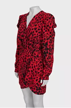 Red dress with print