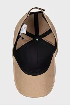 Коричнева кепка з вишитим лого