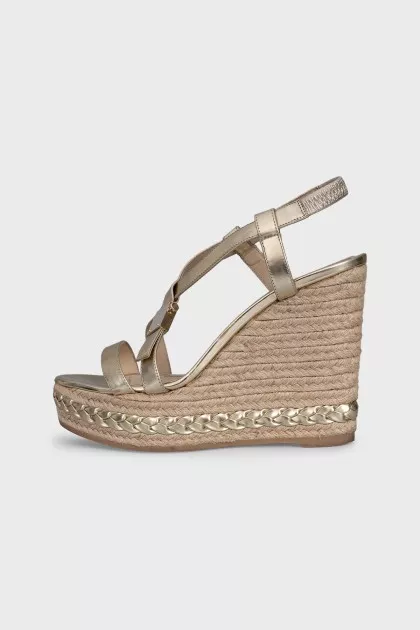 Gold Wedge Sandals