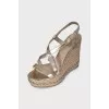 Gold Wedge Sandals