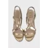 Gold Wedge Sandals