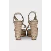 Gold Wedge Sandals