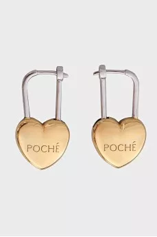 Silver earrings with gold plating