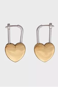 Silver earrings with gold plating