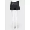 Mini leather shorts