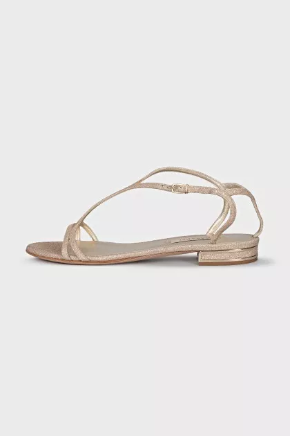 Shiny gold sandals
