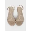 Shiny gold sandals