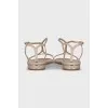 Shiny gold sandals