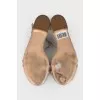 Shiny gold sandals
