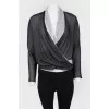 Wrap silk blouse
