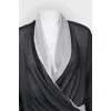Wrap silk blouse