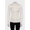Fitted silk shirt with cufflinks