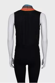 Tapered striped top