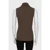 Cashmere vest with collar