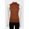 Cashmere and silk vest