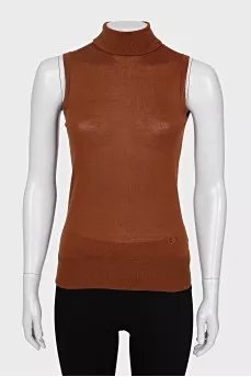 Cashmere and silk vest