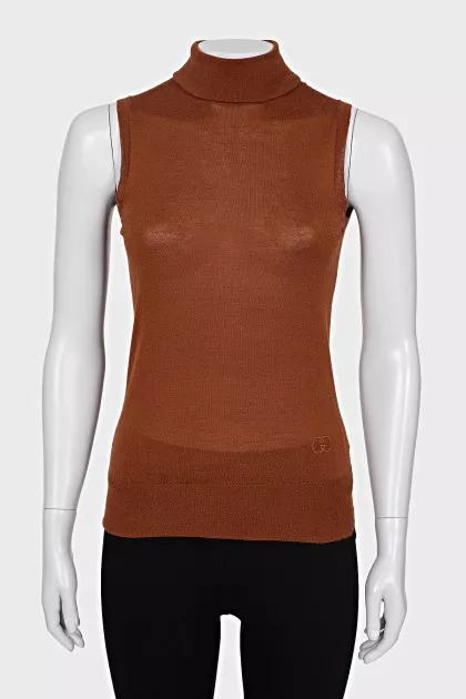 Cashmere and silk vest