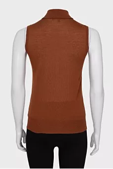 Cashmere and silk vest