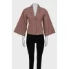 Pink jacket with wide sleeves
