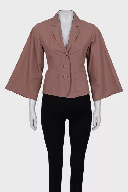 Pink jacket with wide sleeves