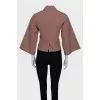 Pink jacket with wide sleeves