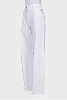 Белые джинсы loose fit