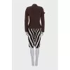 Jacket with skirt in animal print