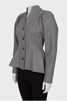 Fitted jacket made of wool and silk