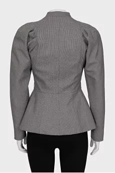 Fitted jacket made of wool and silk