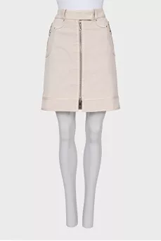 Beige corduroy skirt