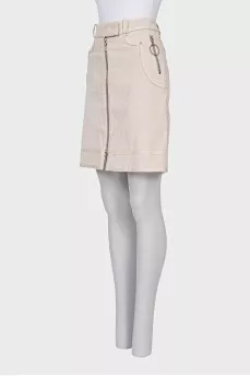 Beige corduroy skirt