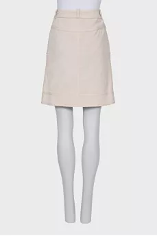 Beige corduroy skirt