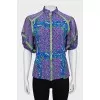 Silk blouse floral print