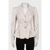 Gray button down jacket