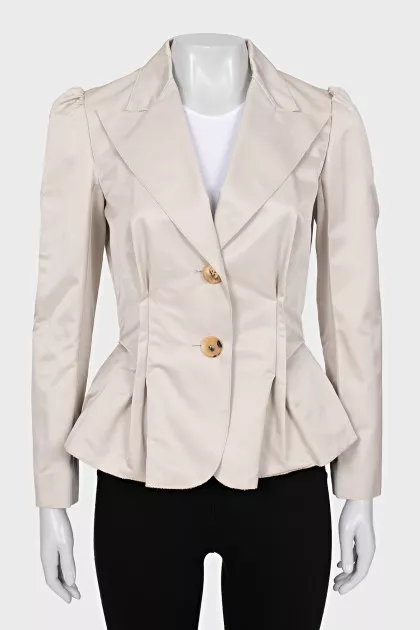 Gray button down jacket