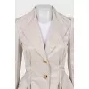 Gray button down jacket