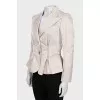 Gray button down jacket