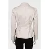 Gray button down jacket