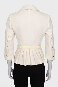 Linen jacket with belt