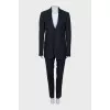 Men's wool suit with embroidery