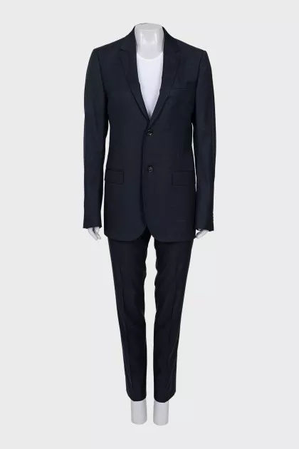 Men's wool suit with embroidery