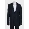 Men's wool suit with embroidery
