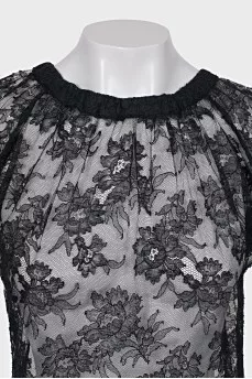 Black lace blouse