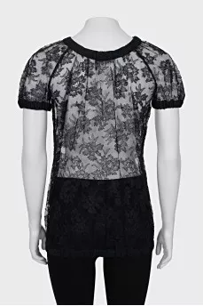 Black lace blouse